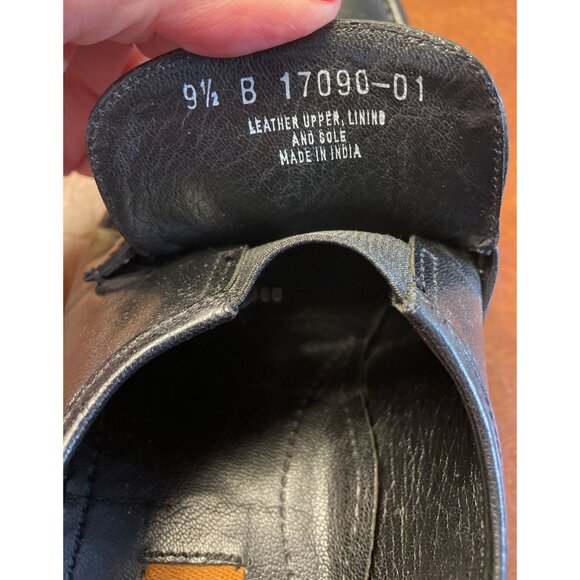 Florsheim Mens Black Tassel Detail Slip On Loafers Sz 9.5 - Picture 9 of 9